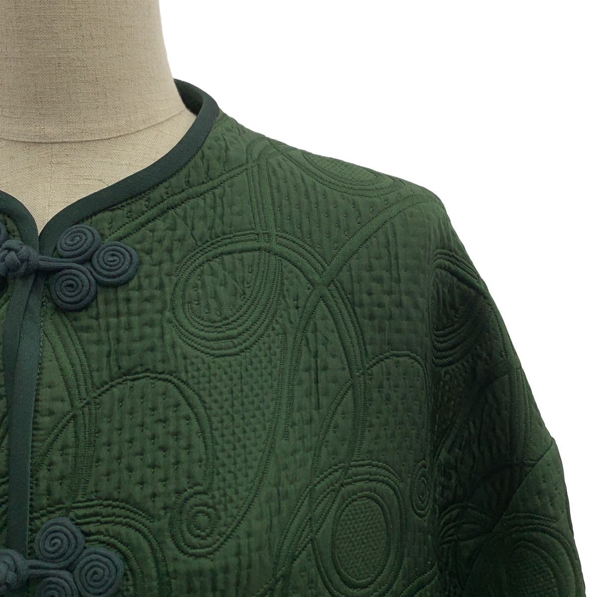 Mame Kurogouchi / マメクロゴウチ Jomon Arabesque Triple Layer Jacquard Jacket / ジャガード オーバー チャイナ ジャケット