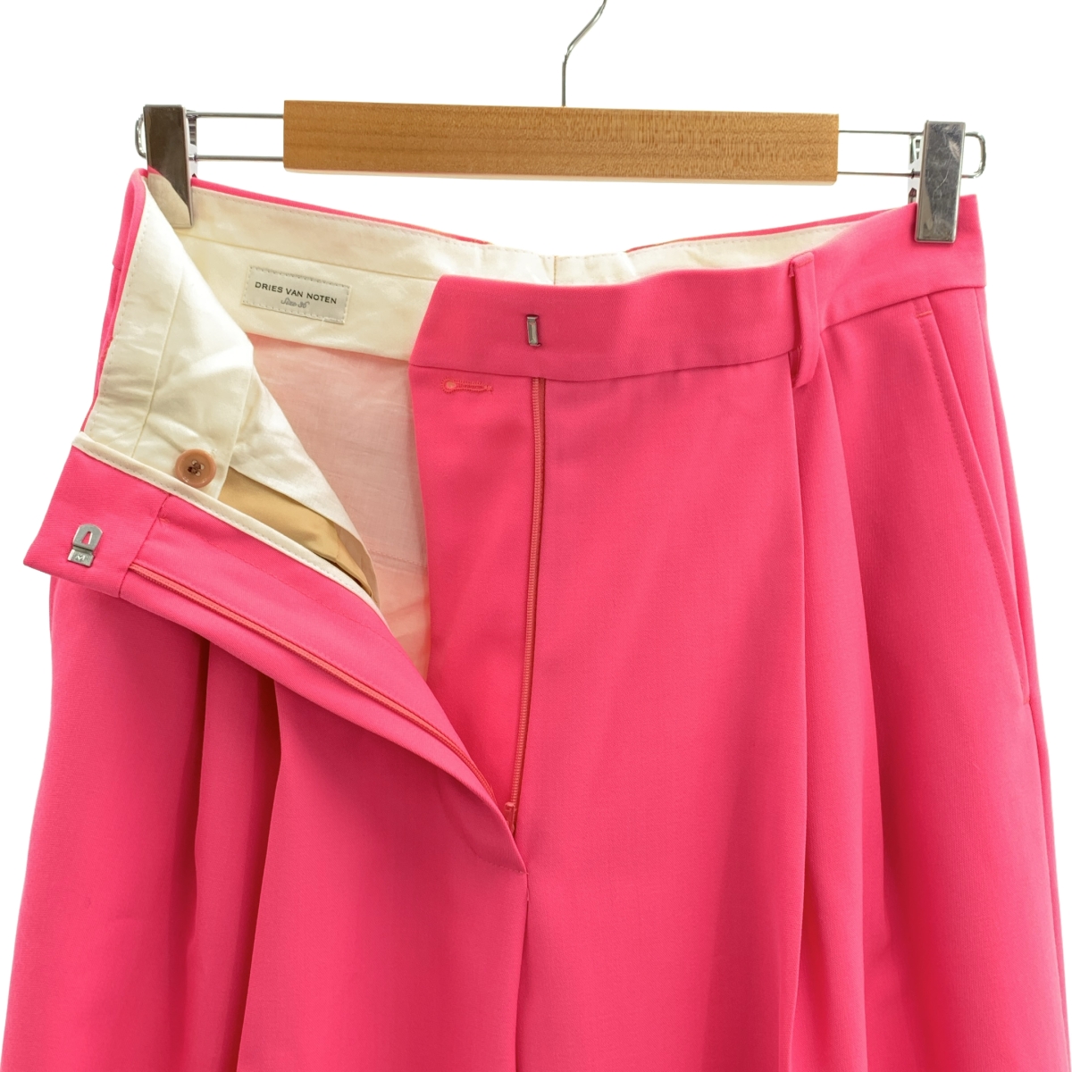 DRIES VAN NOTEN / ドリスヴァンノッテン ポリエステルウール 2タック スラックス パンツ