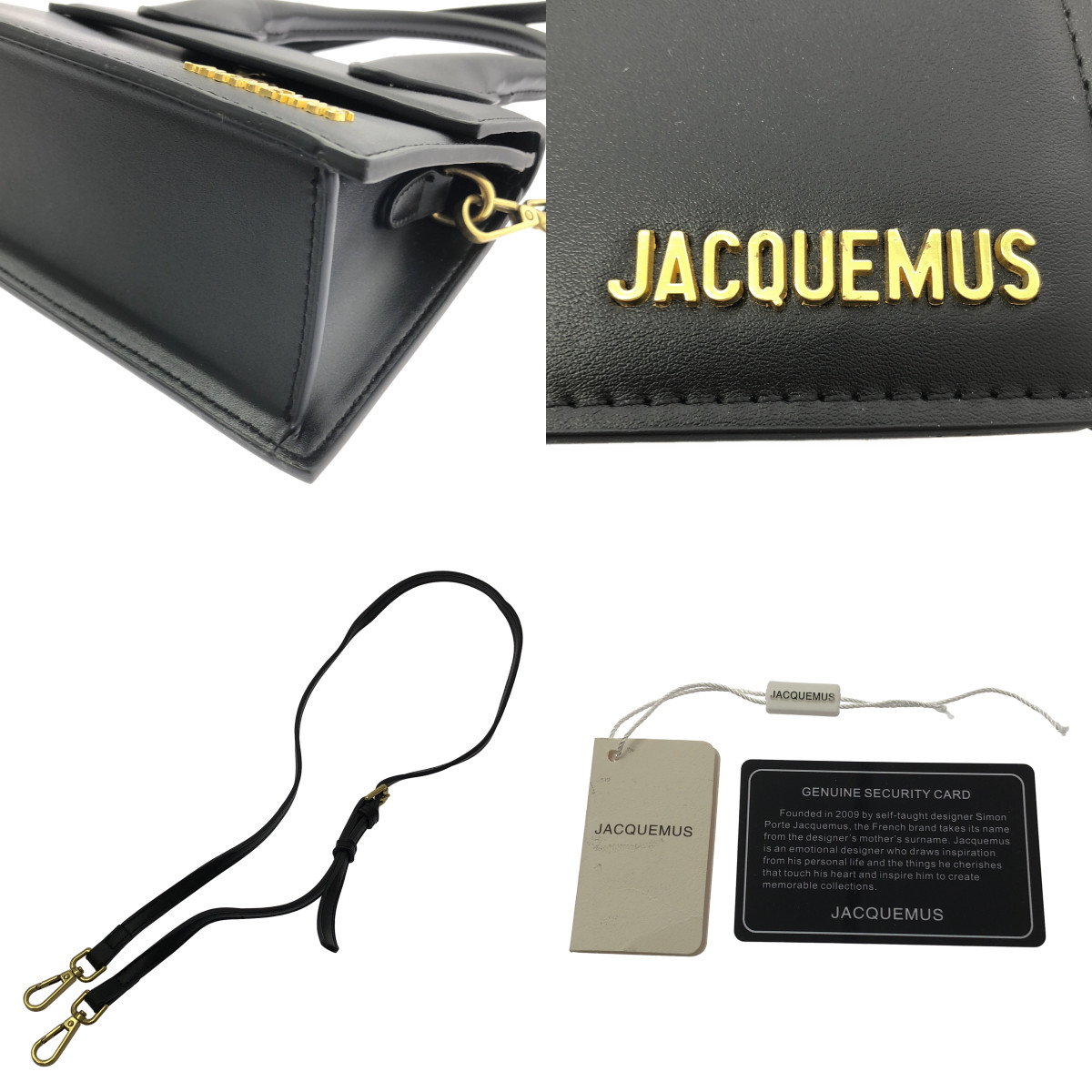 JACQUEMUS / ジャックムス Le Chiquito moyen / チキート モエン  2way ショルダー付き レザー ロゴ ハンドバッグ