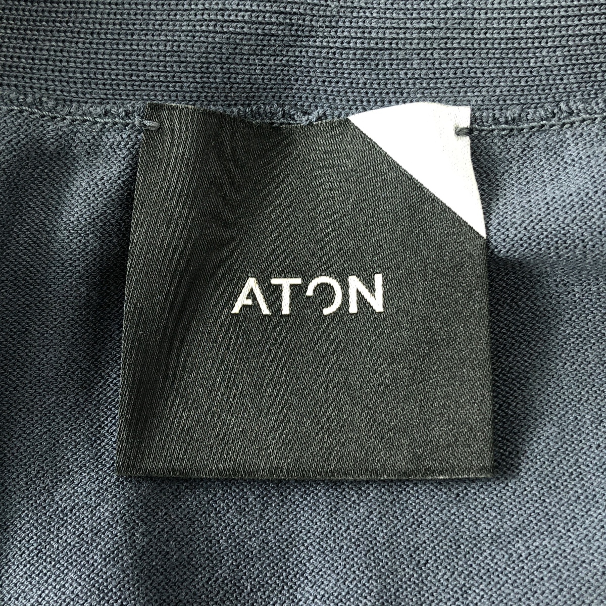 ATON / エイトン コットン Vネック カーディガン