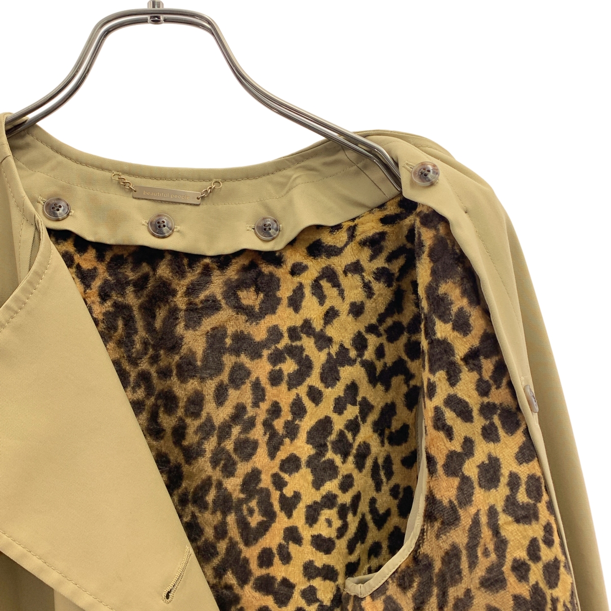 beautiful people / ビューティフルピープル ライナー付き ノーカラートレンチコート