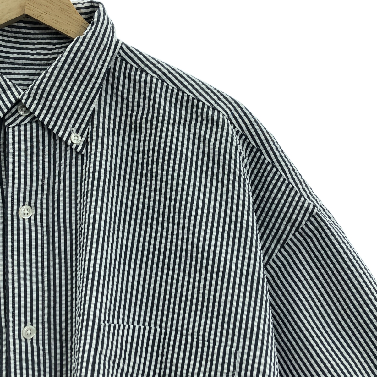 その他 UNITED ARROWS 取扱い シアサッカー オーバー シャツ ジャケット / メッシュ裏地