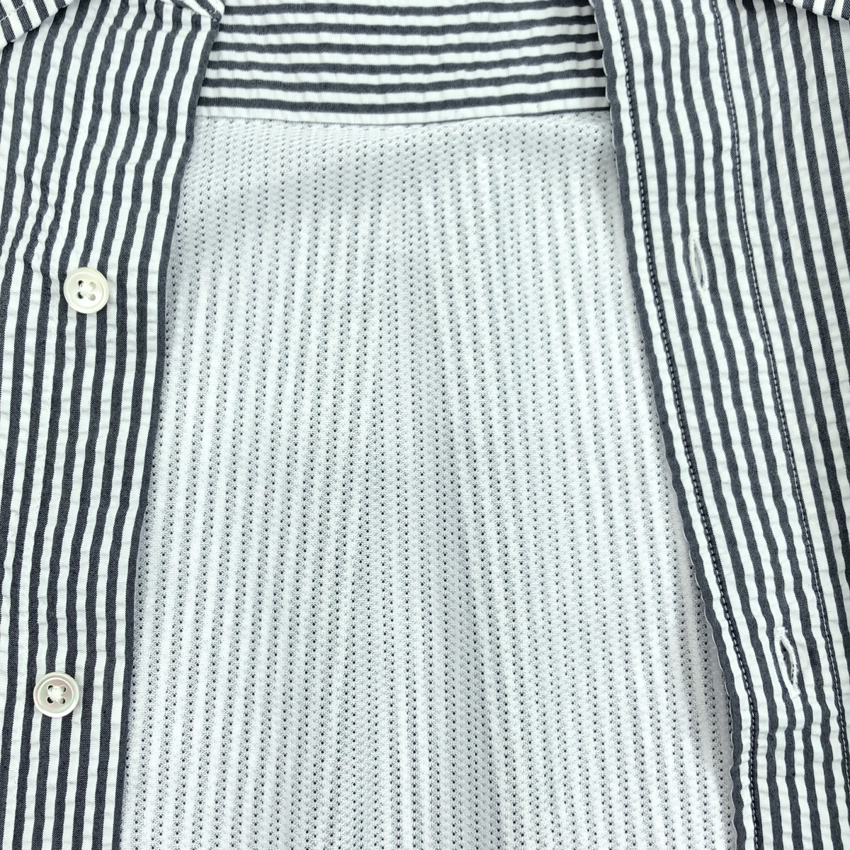 その他 UNITED ARROWS 取扱い シアサッカー オーバー シャツ ジャケット / メッシュ裏地