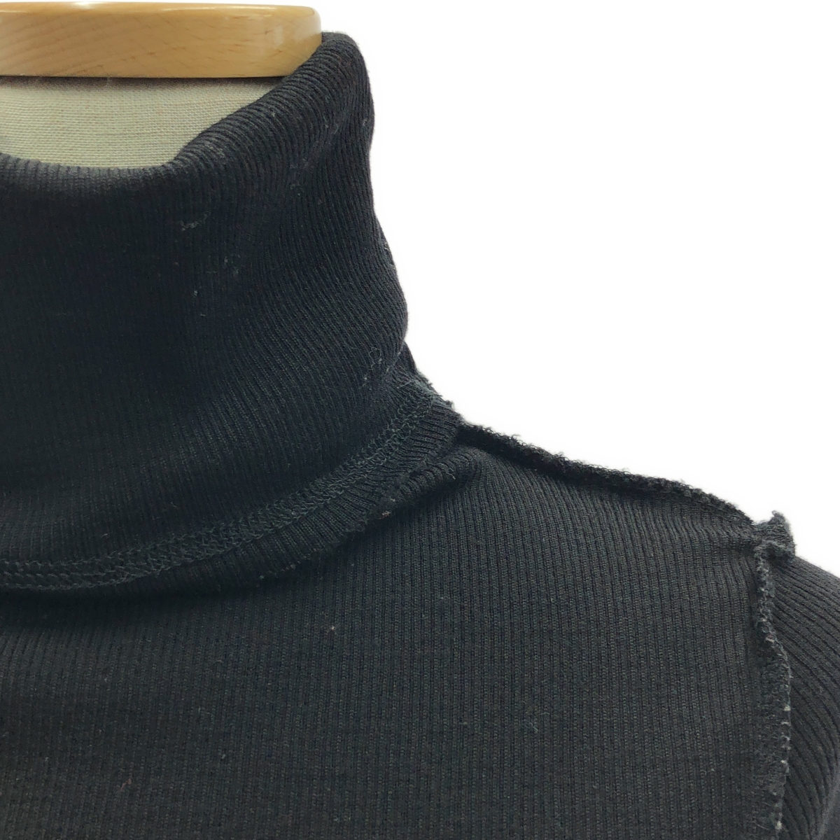 tricot COMME des GARCONS / トリココムデギャルソン ウール リブ デザイン タートルネック