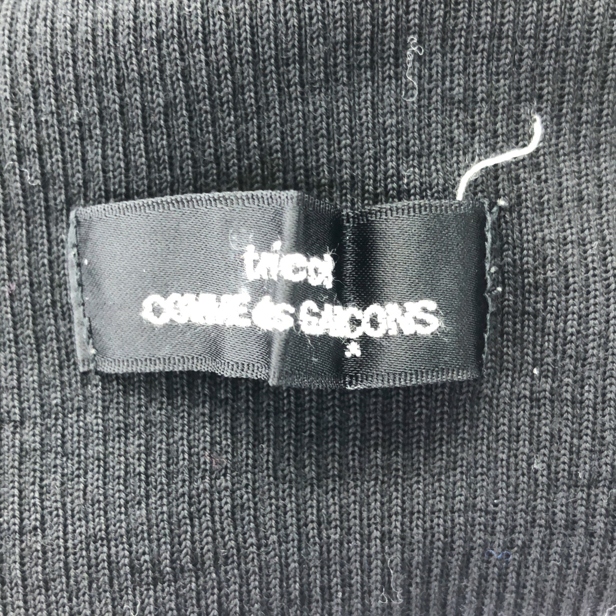 tricot COMME des GARCONS / トリココムデギャルソン ウール リブ デザイン タートルネック