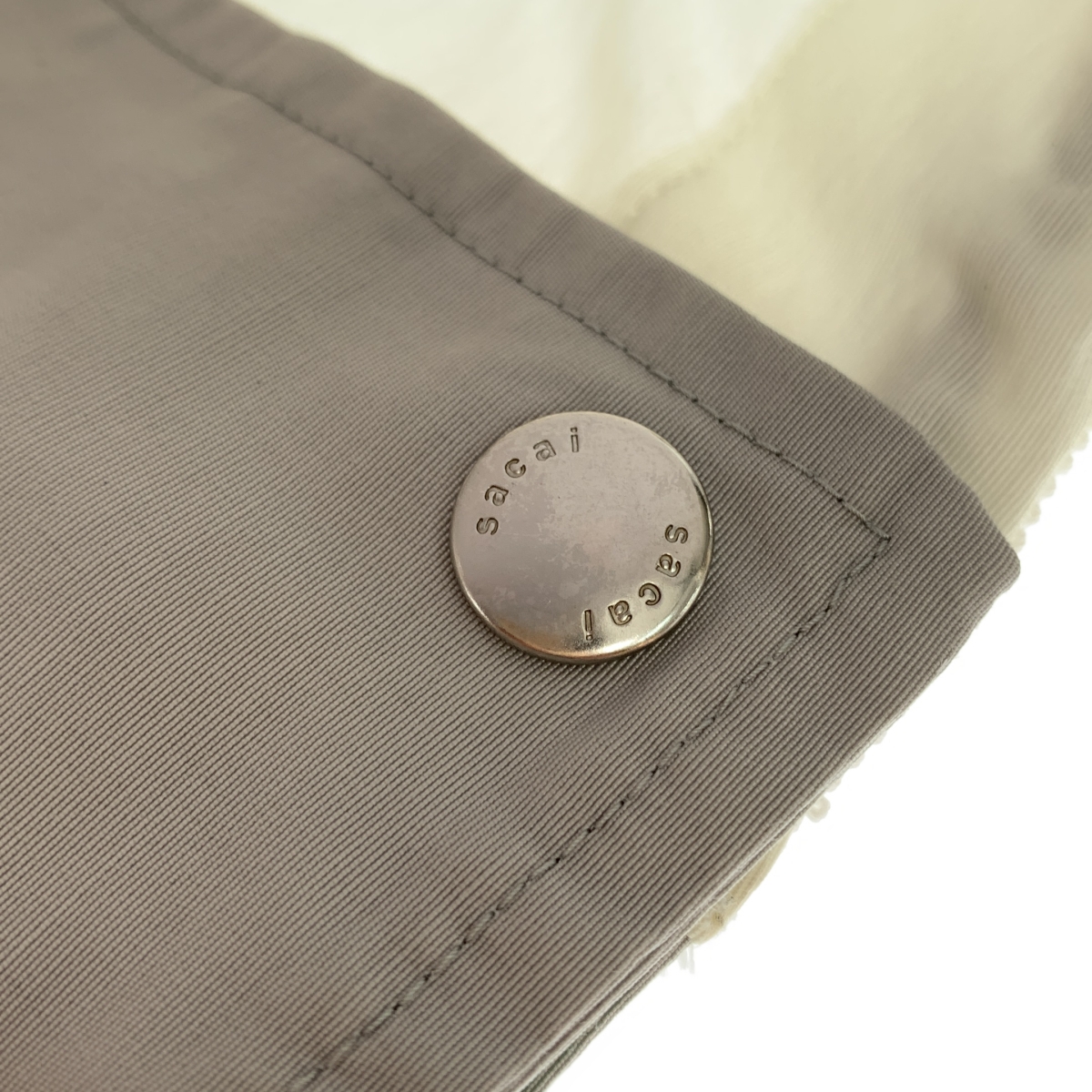 sacai / サカイ ナイロン 異素材切替 ドッキング ドローストリング スウェット ワンピース