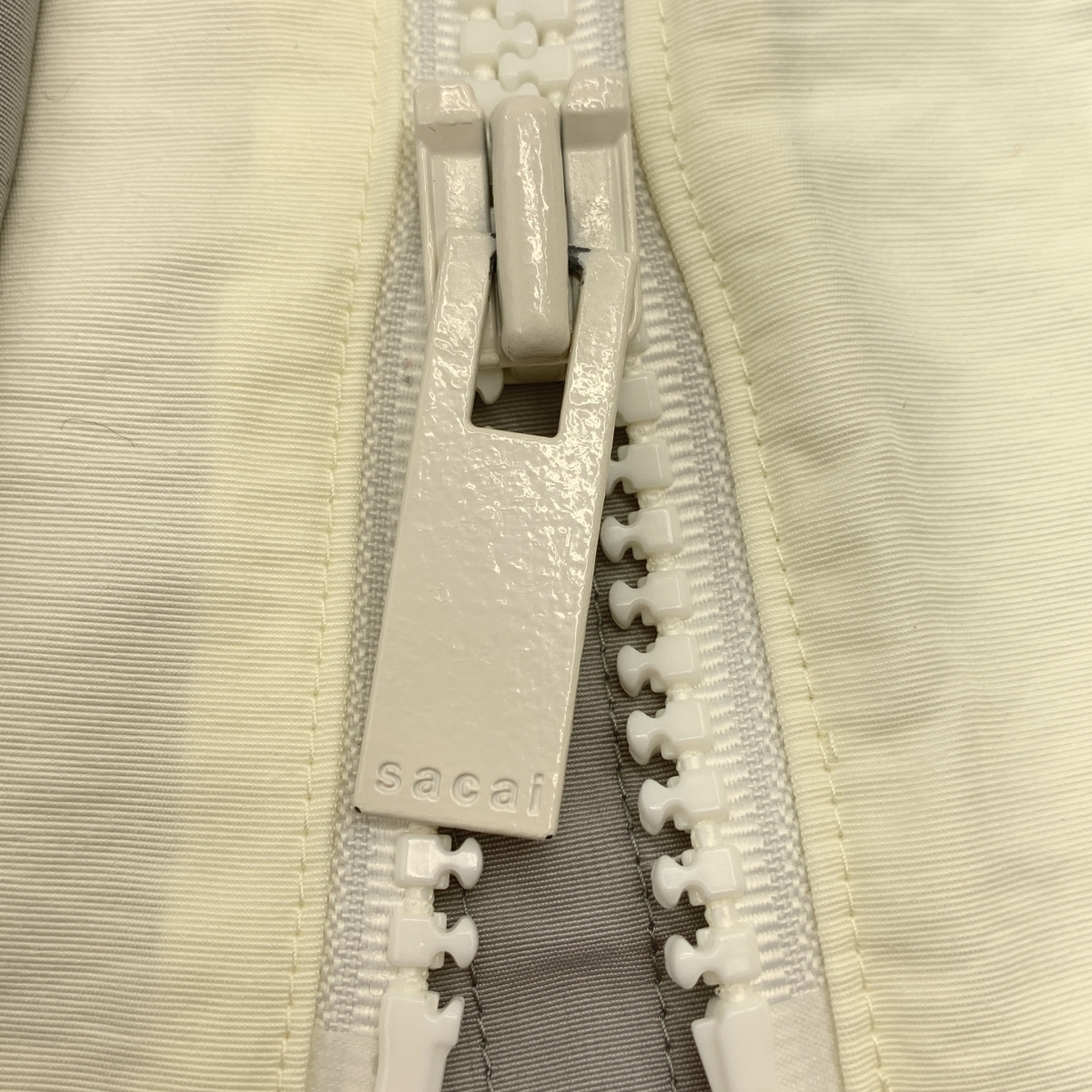 sacai / サカイ ナイロン 異素材切替 ドッキング ドローストリング スウェット ワンピース