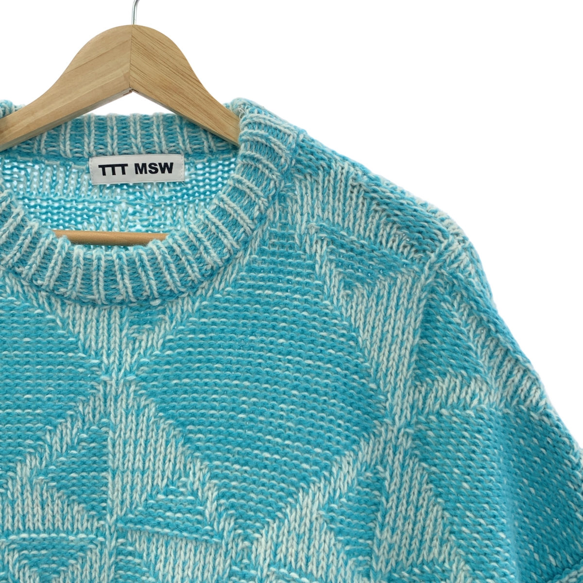 その他 Quilt Pattern Knit アルパカ混 キルト クルーネック ニット