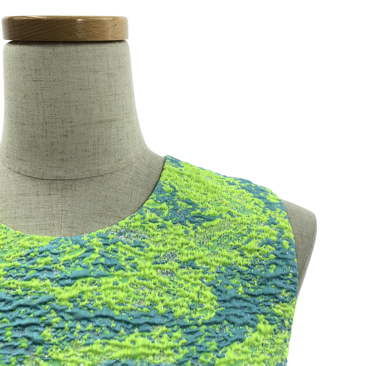 MSGM / エムエスジーエム ラメ ジャガード ノースリーブ ワンピース