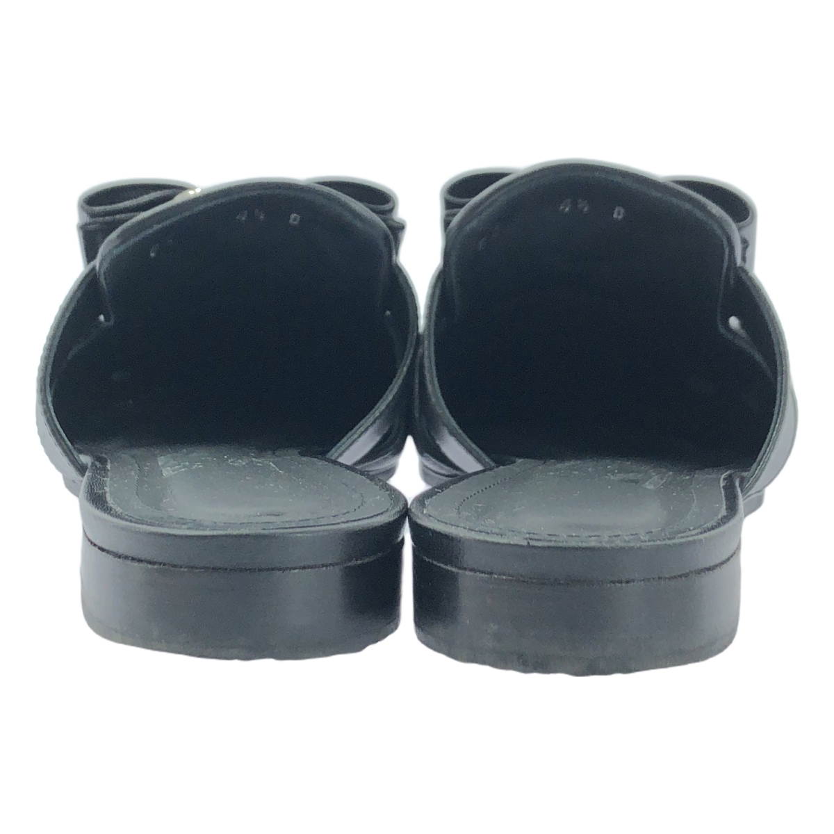 FERRAGAMO / フェラガモ BRIZA Q2 / レザー ロゴプレート リボン サンダル