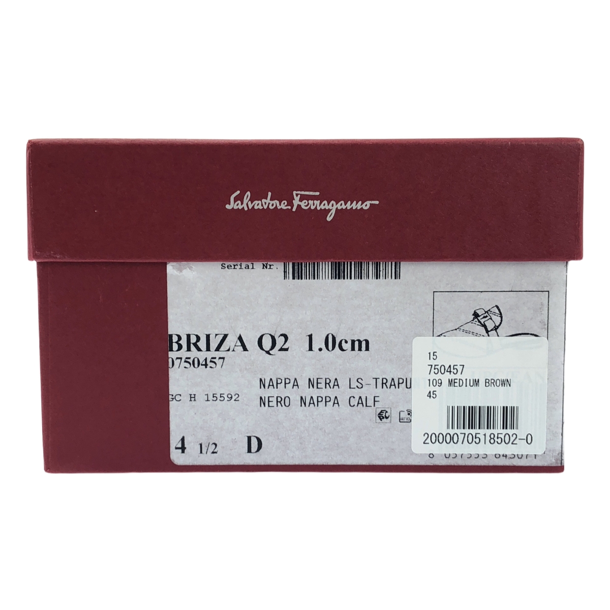 FERRAGAMO / フェラガモ BRIZA Q2 / レザー ロゴプレート リボン サンダル