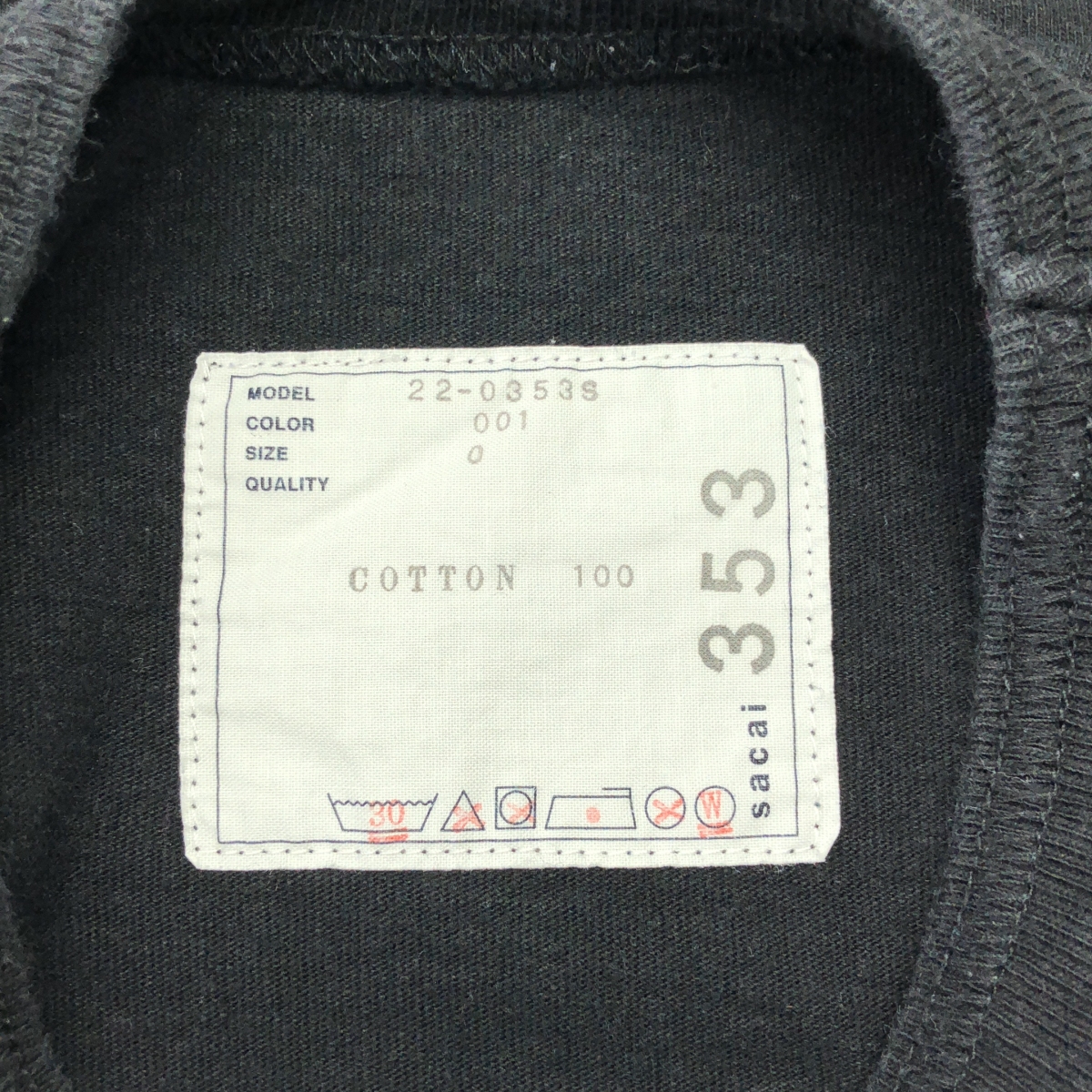 sacai / サカイ 両面プリント ロゴ Tシャツ カットソー