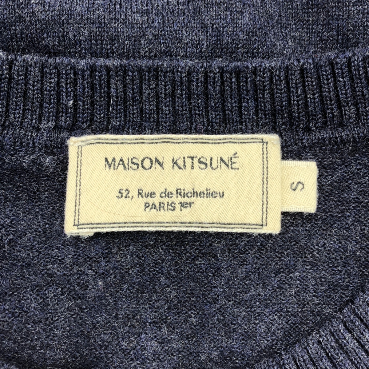 MAISON KITSUNE / メゾンキツネ ワッペン クルーネック ニット セーター