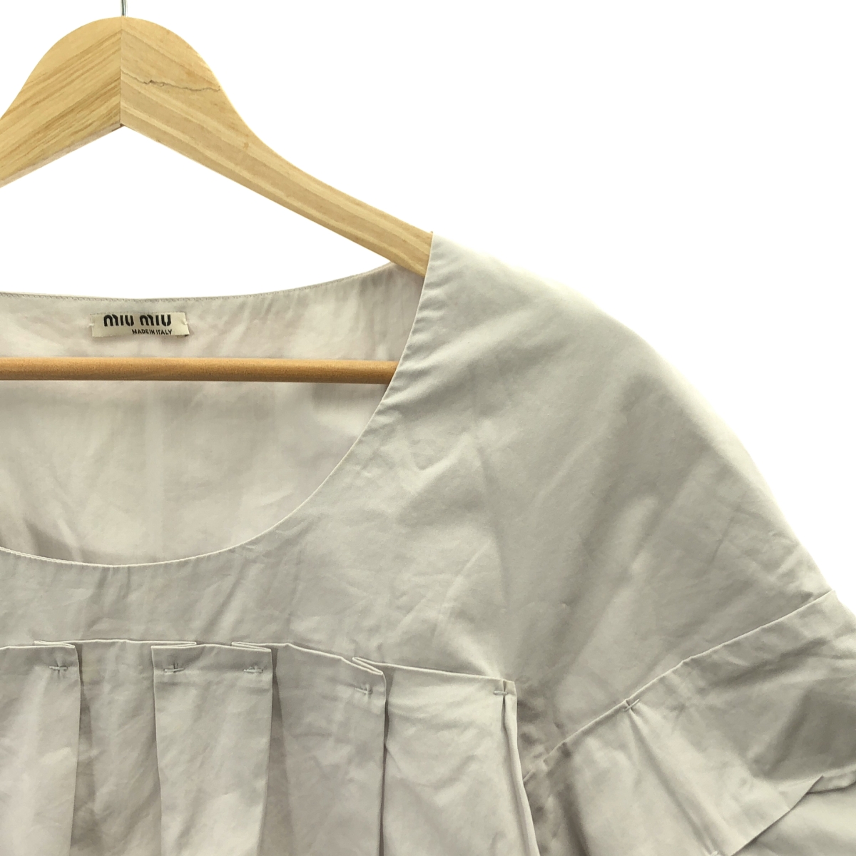 miu miu / ミュウミュウ コットン  プリーツ ブラウス