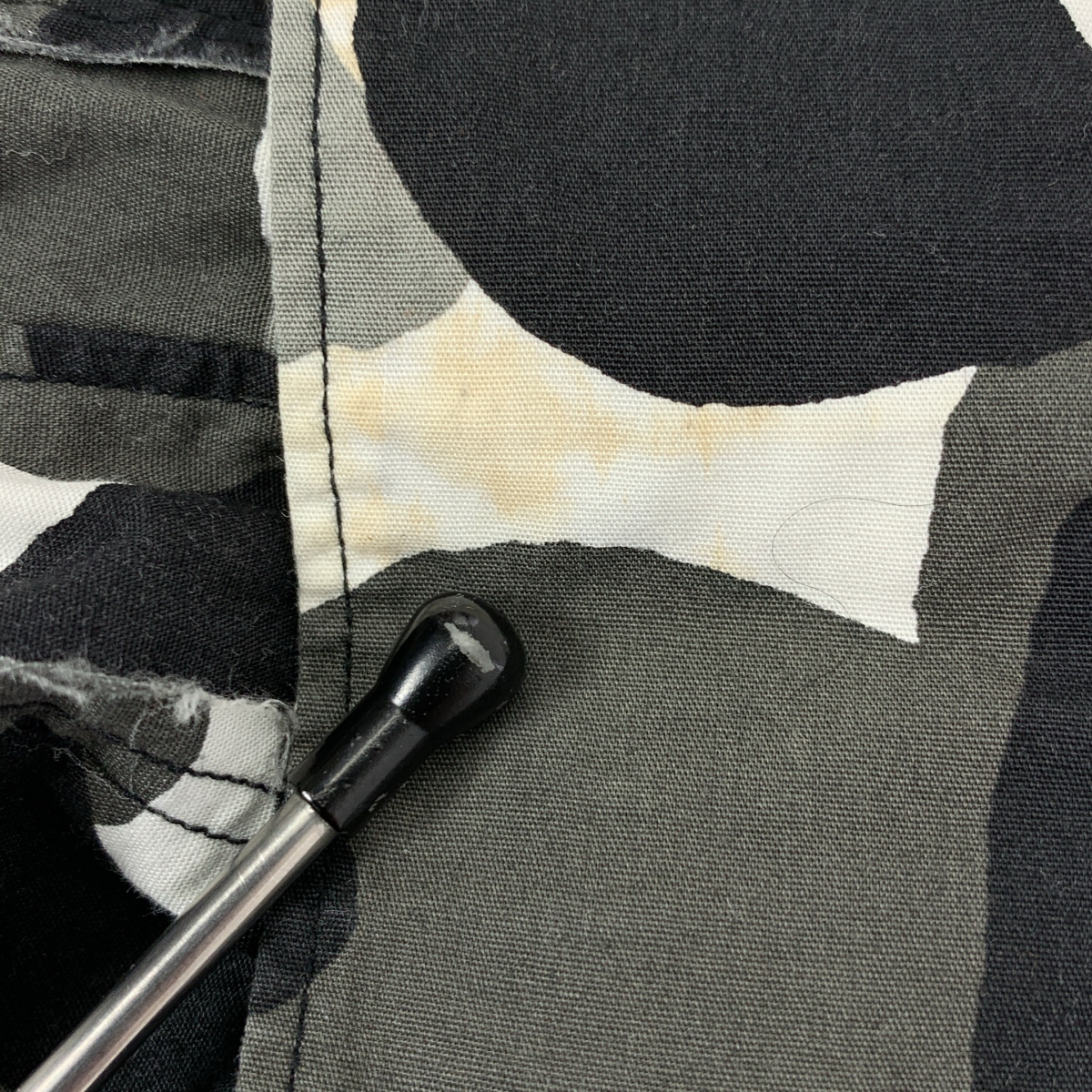 BLACK COMME des GARCONS / ブラックコムデギャルソン 総柄 再構築 カットオフ オーバーシルエット シャツ