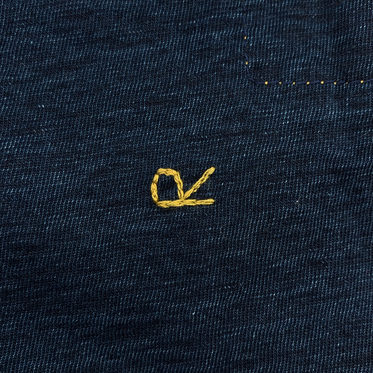 45r / フォーティファイブアール 天竺の四角ヘンリーネックTシャツ