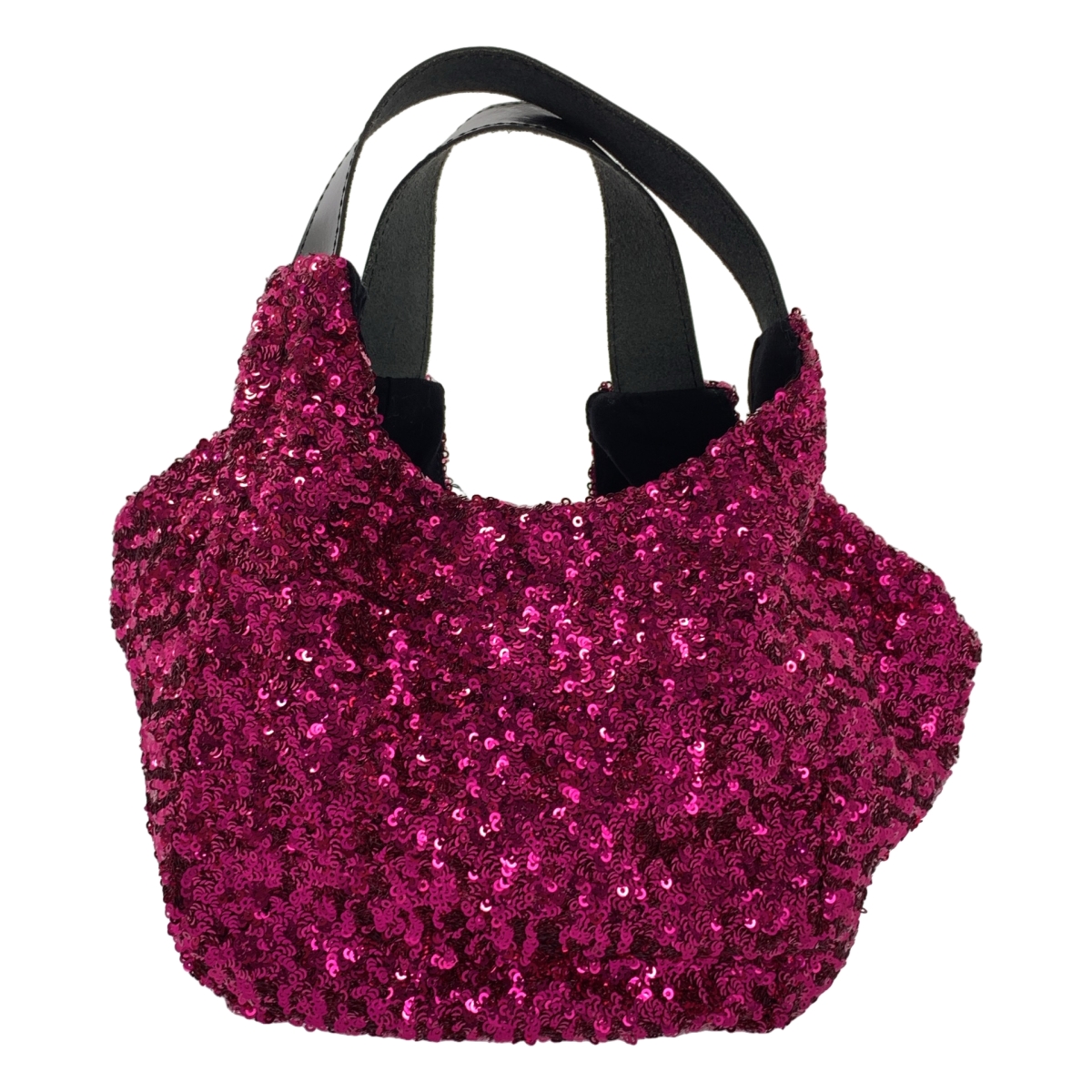 tricot COMME des GARCONS / トリココムデギャルソン 牛革 レザーハンドル スパンコール ハンドバッグ