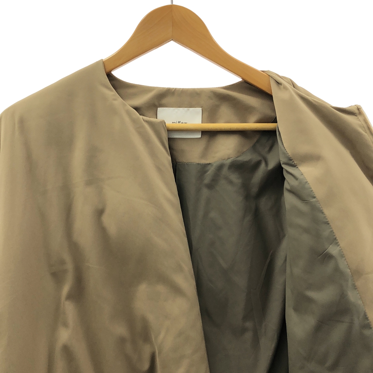 その他 NO COLLAR OVER DOWN JACKET マイクロファイバー ノーカラー オーバー ダウン ジャケット