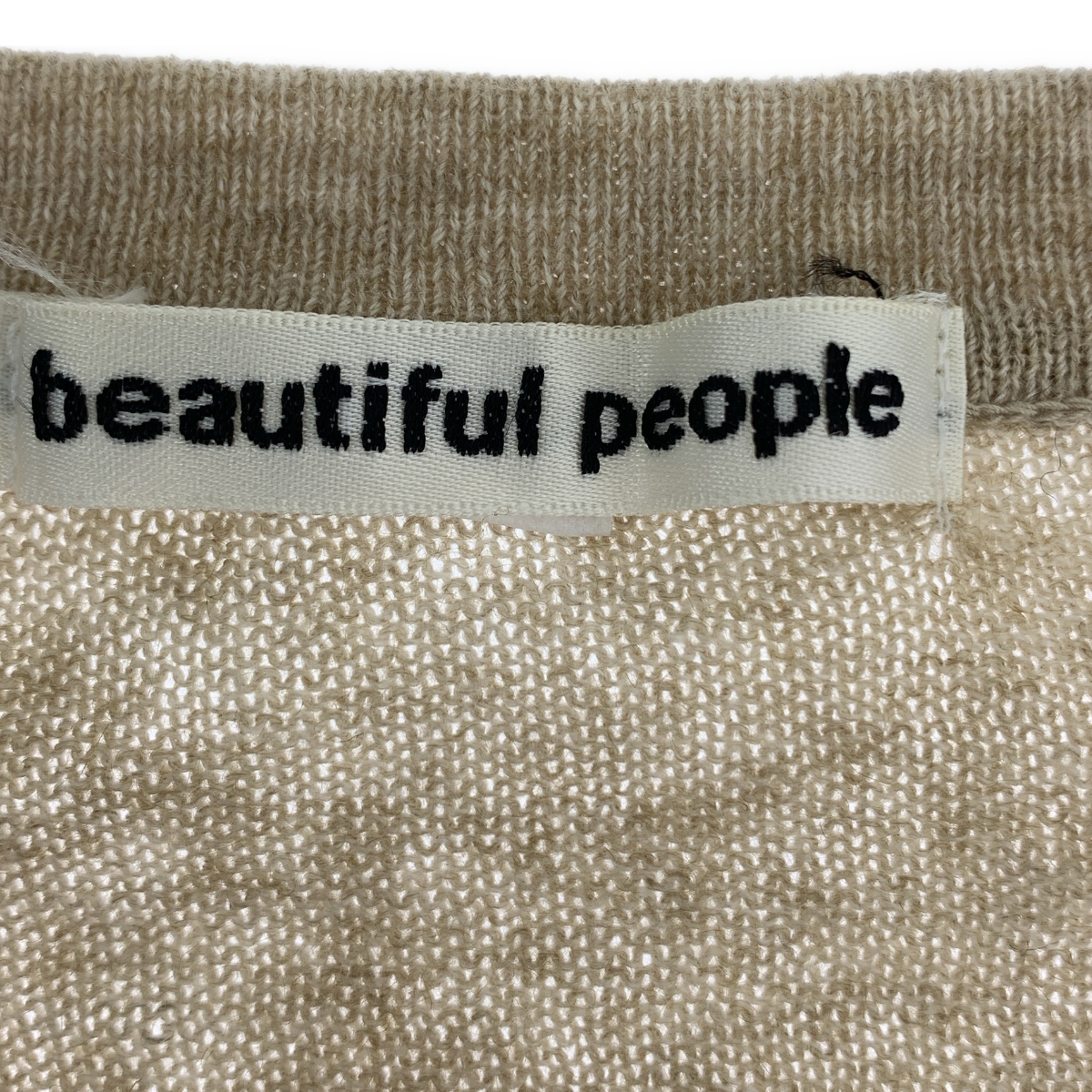 beautiful people / ビューティフルピープル ボタニカル 切替 コットンカシミヤ ニット カーディガン 花柄