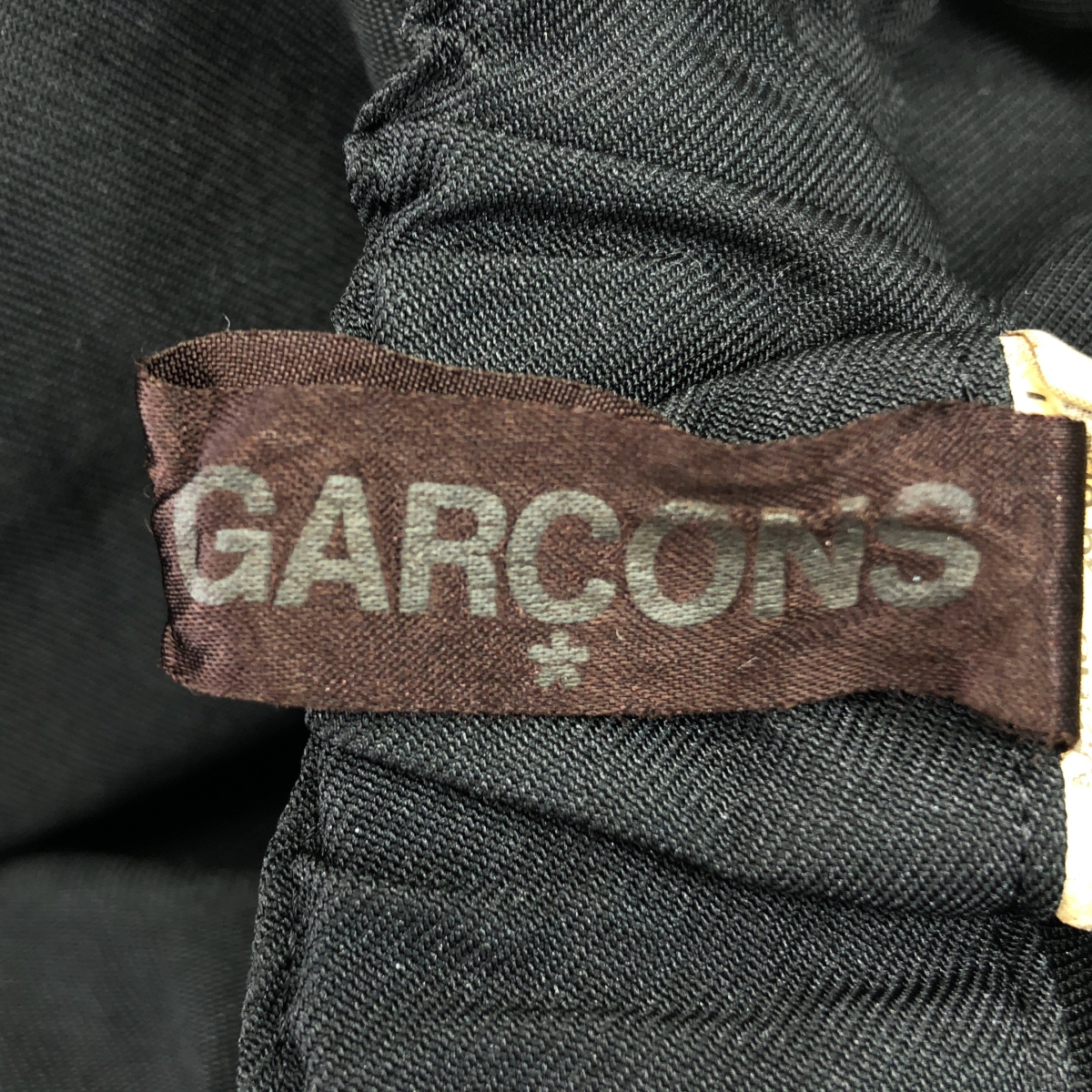 COMME des GARCONS / コムデギャルソン ポリエステル 縮絨 ドローストリング オーバーシルエット ワイドパンツ