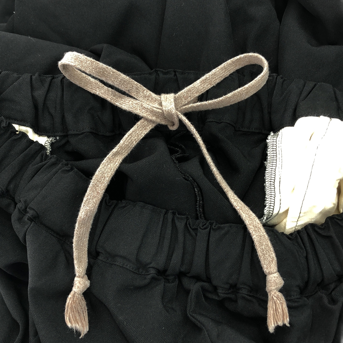 COMME des GARCONS / コムデギャルソン ポリエステル 縮絨 ドローストリング オーバーシルエット ワイドパンツ