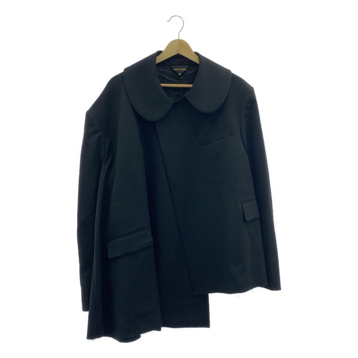 COMME des GARCONS / コムデギャルソン 変形 アシンメトリー カットオフ オーバーシルエット 丸襟 ジャケット