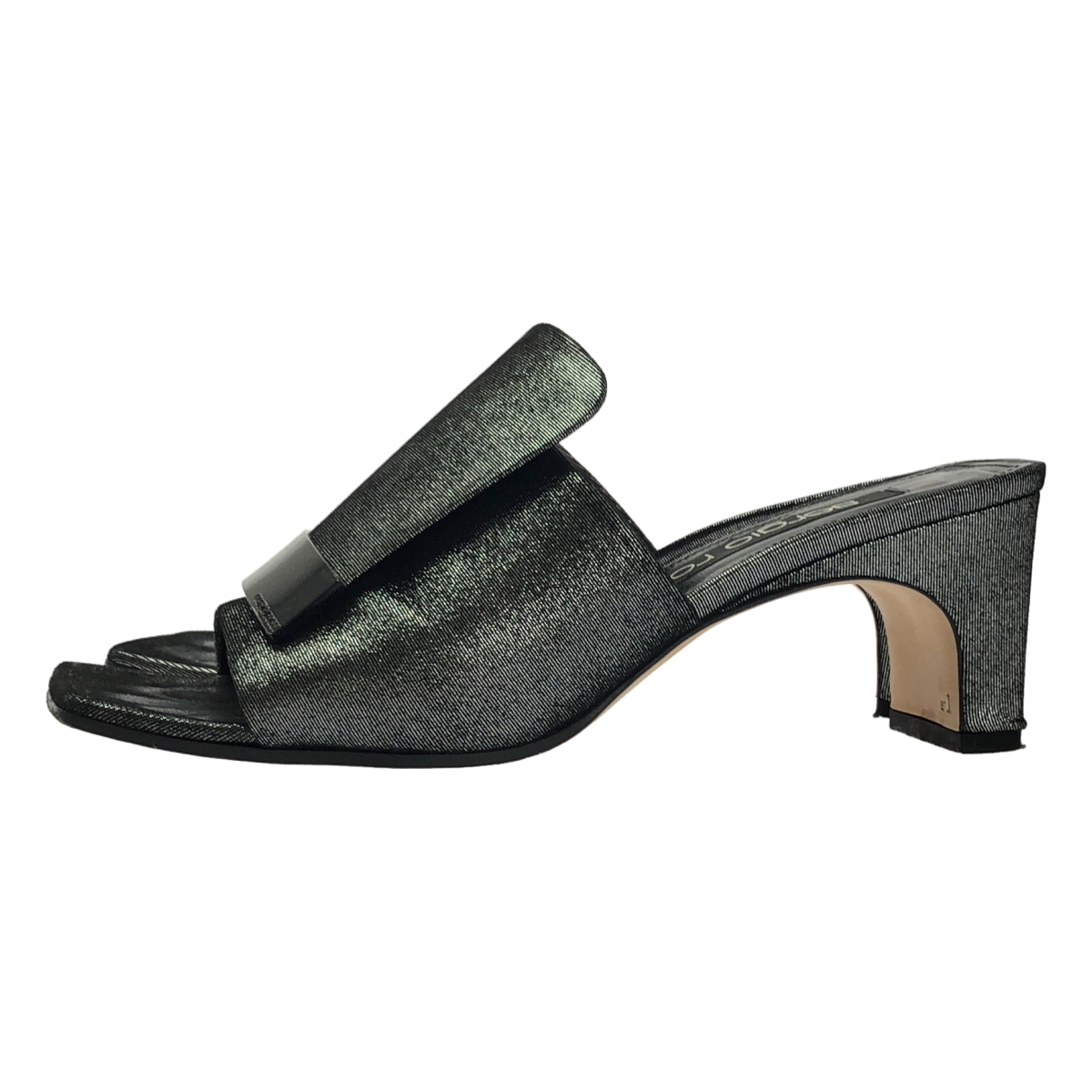 sergio rossi / セルジオロッシ Sr1 Mule HH 60mm グリッター ヒール サンダル