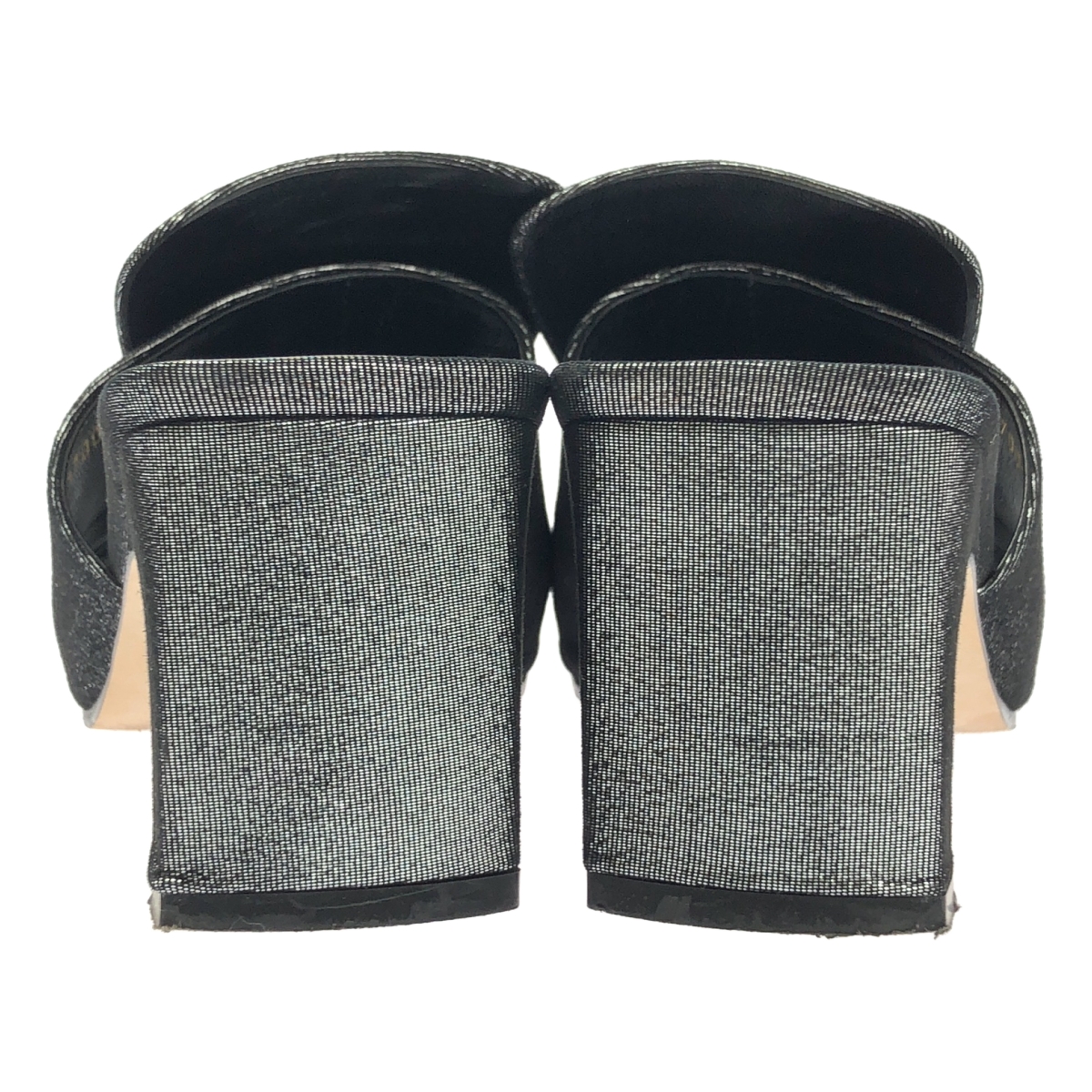 sergio rossi / セルジオロッシ Sr1 Mule HH 60mm グリッター ヒール サンダル