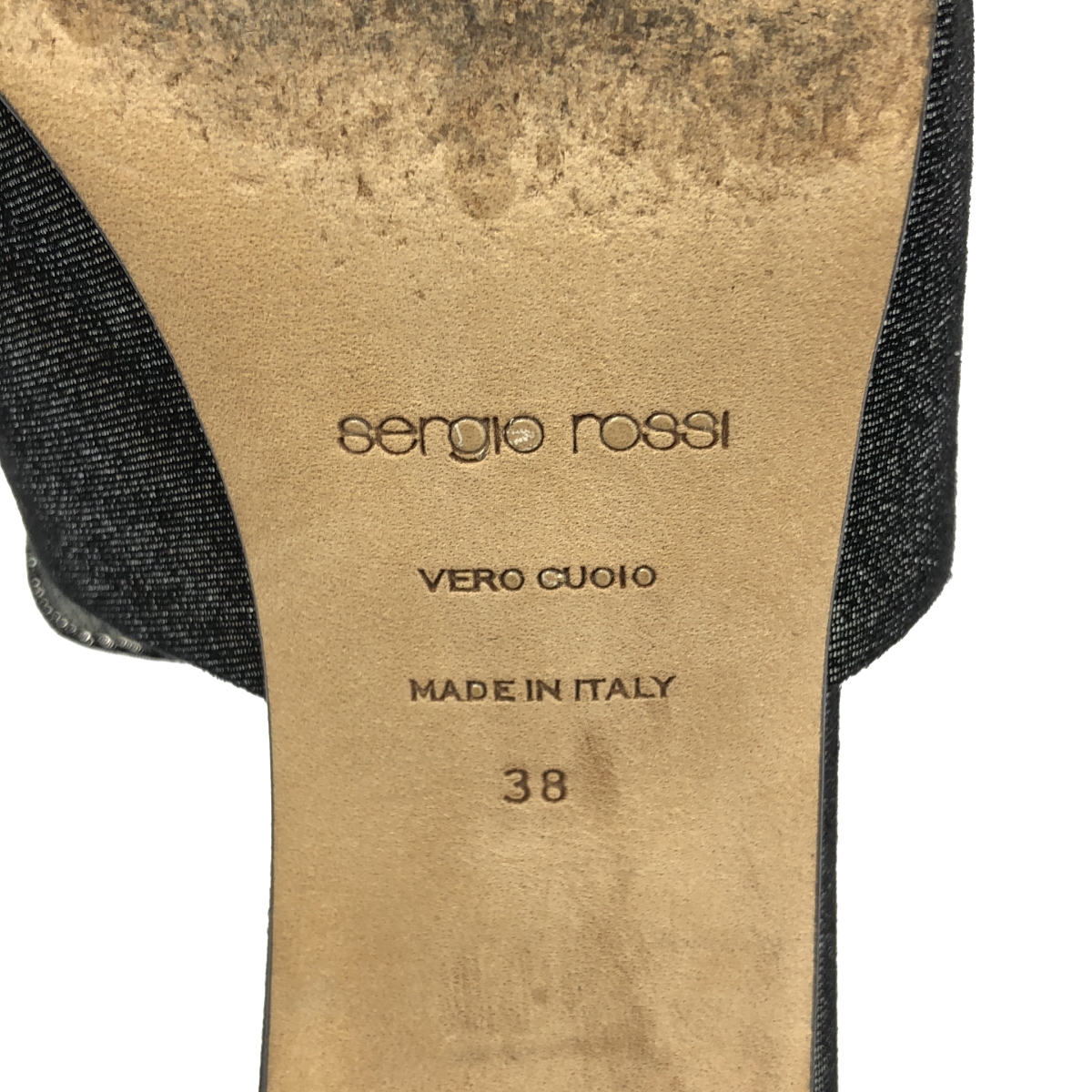 sergio rossi / セルジオロッシ Sr1 Mule HH 60mm グリッター ヒール サンダル