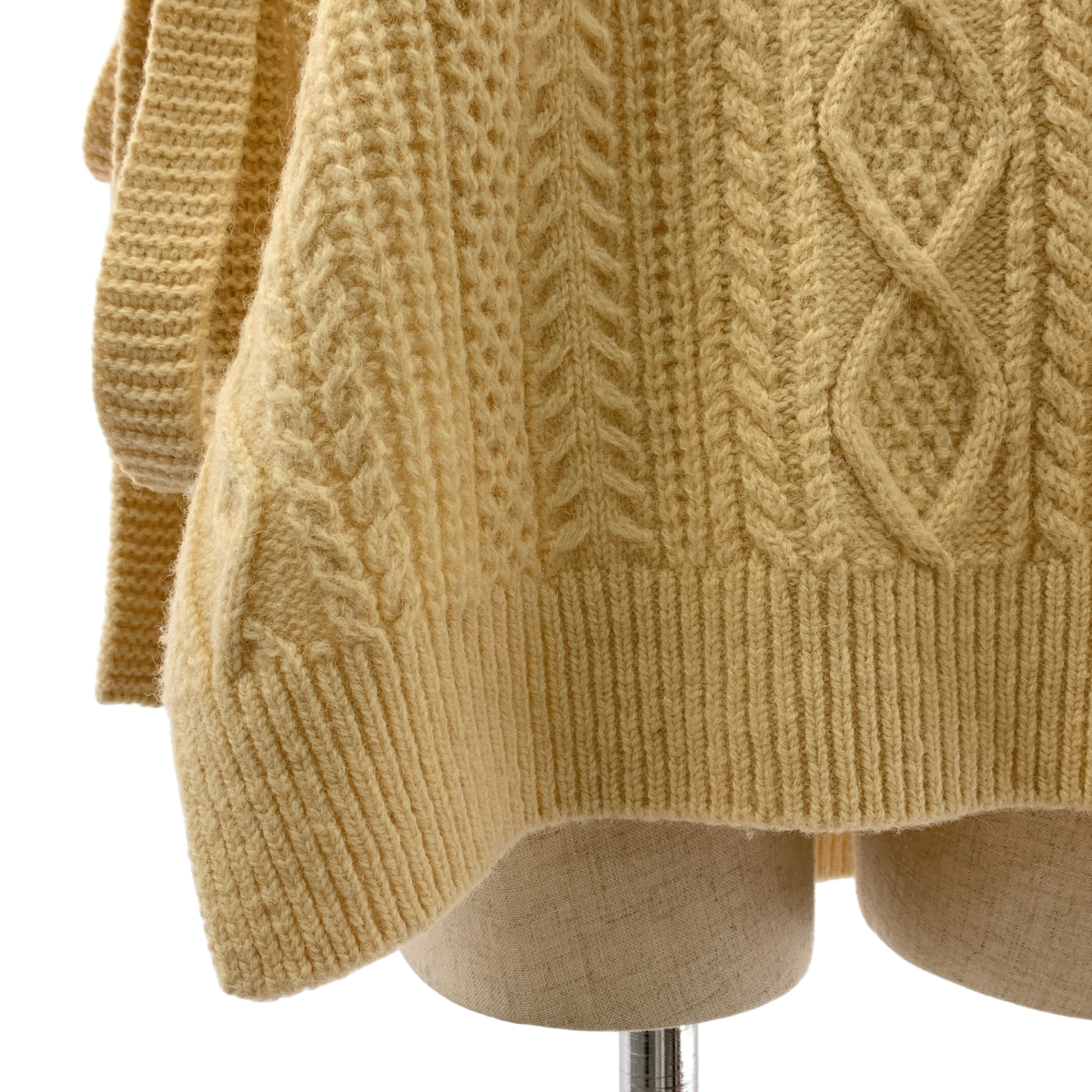 tao COMME des GARCONS / タオコムデギャルソン ウール リボン ケーブル アランニット ベスト