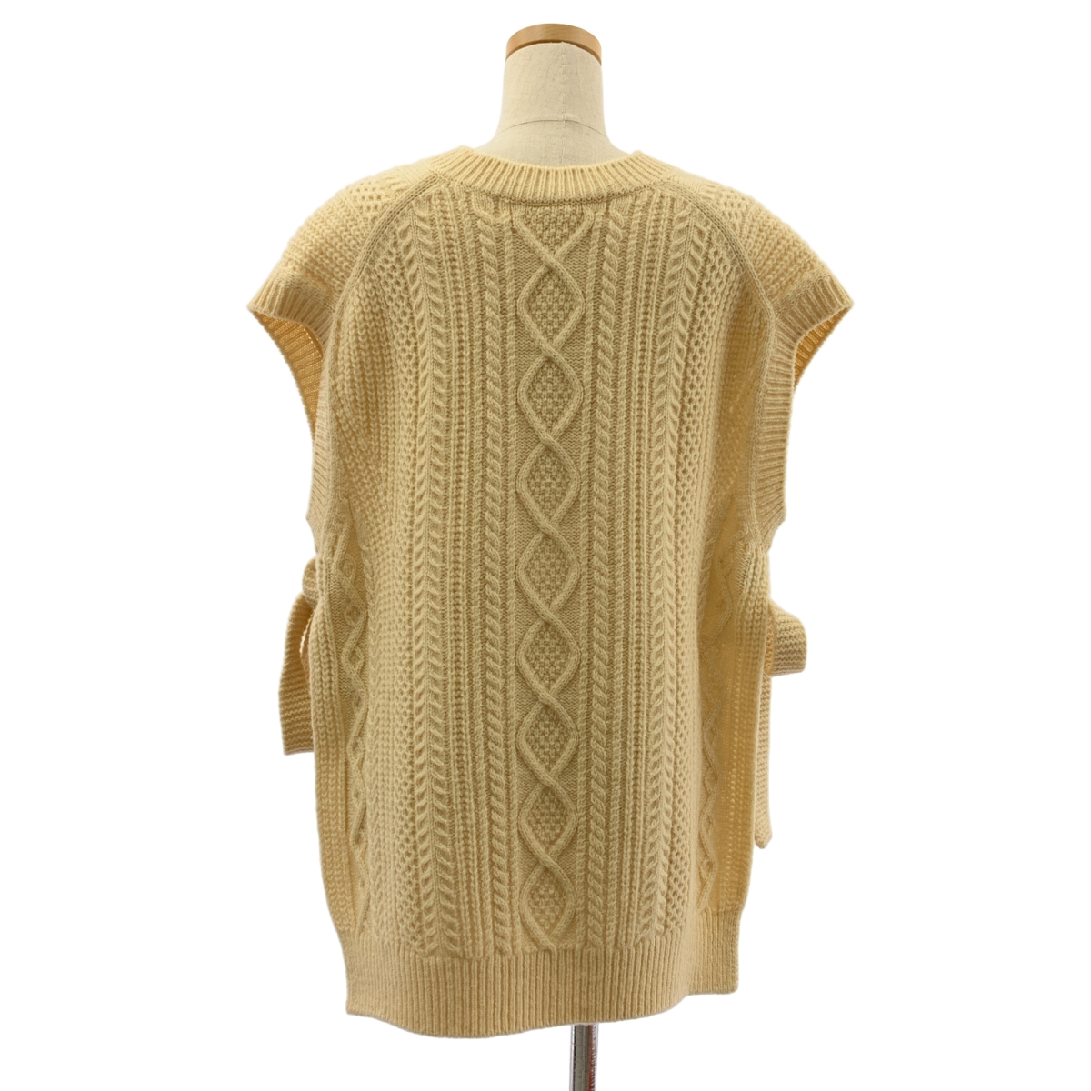 tao COMME des GARCONS / タオコムデギャルソン ウール リボン ケーブル アランニット ベスト