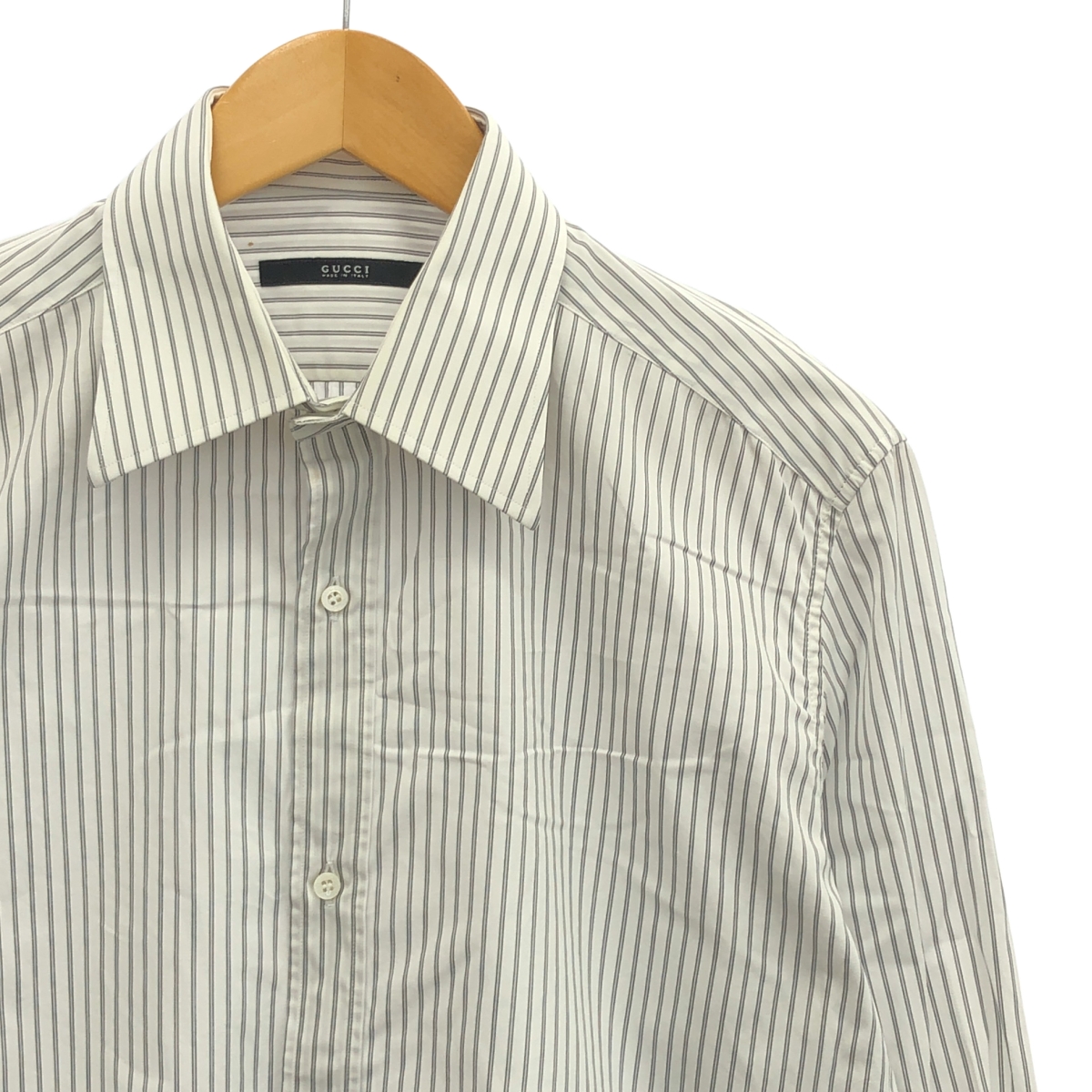 GUCCI / グッチ ストライプ コットン 長袖 シャツ