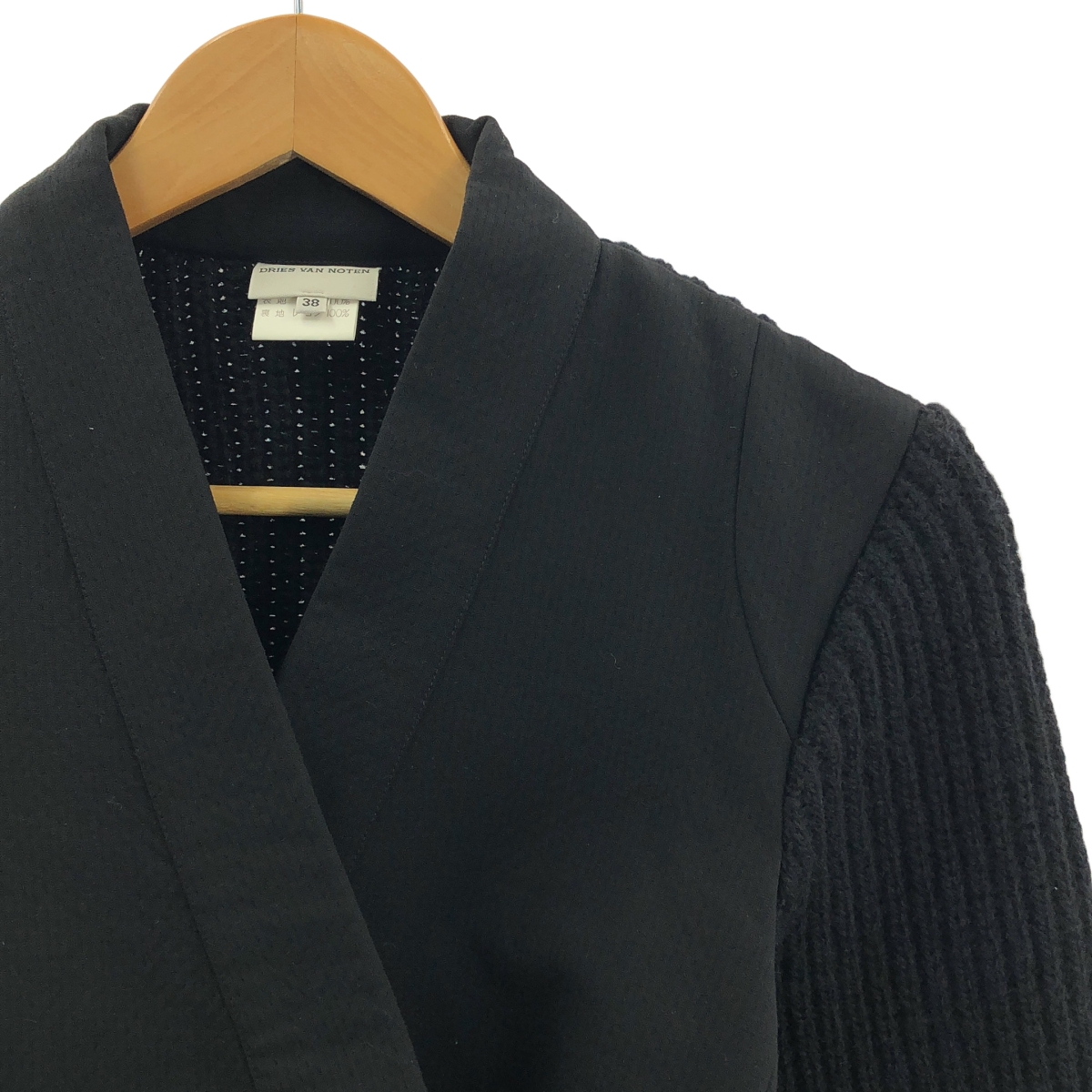 DRIES VAN NOTEN / ドリスヴァンノッテン ウール ニット 切替 ジャケット