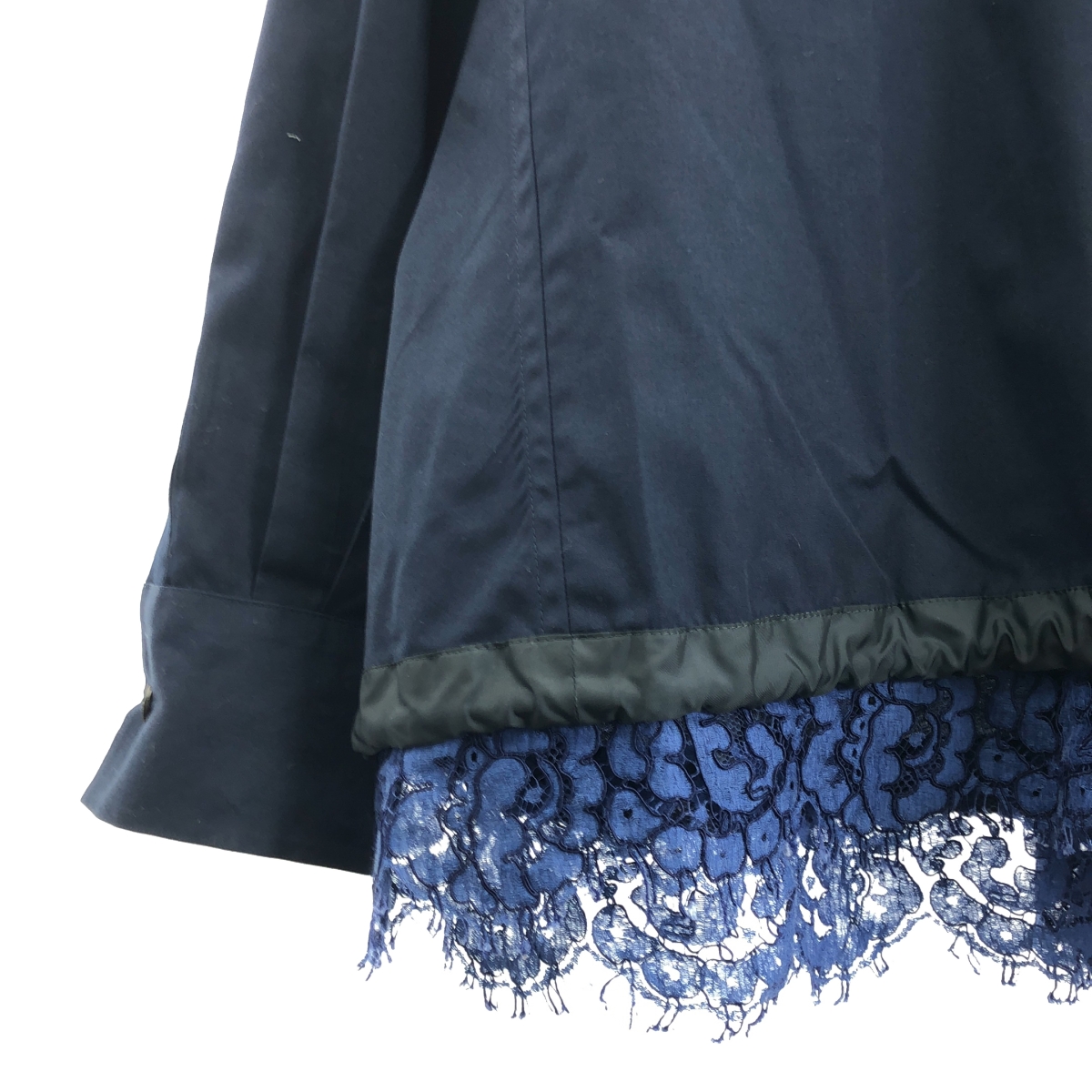 sacai / サカイ リップストップ レース 切替 シャツ