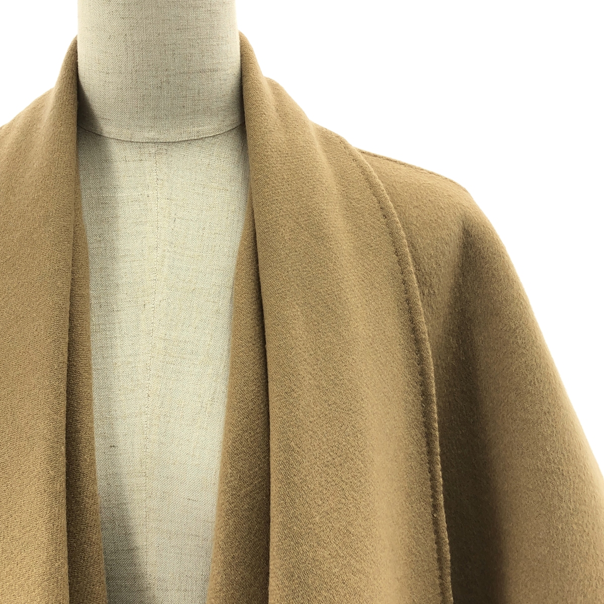 LE CIEL BLEU / ルシェルブルー ウール ボタンレス オーバー ポンチョ コート