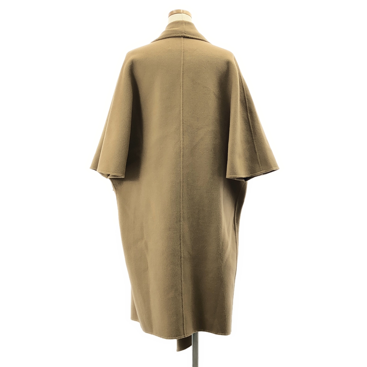 LE CIEL BLEU / ルシェルブルー ウール ボタンレス オーバー ポンチョ コート