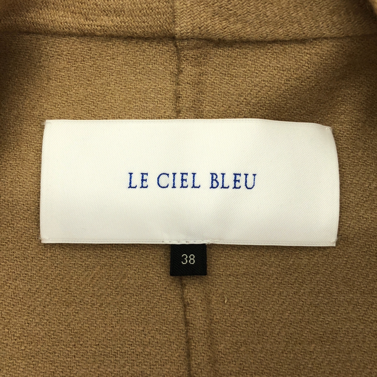 LE CIEL BLEU / ルシェルブルー ウール ボタンレス オーバー ポンチョ コート