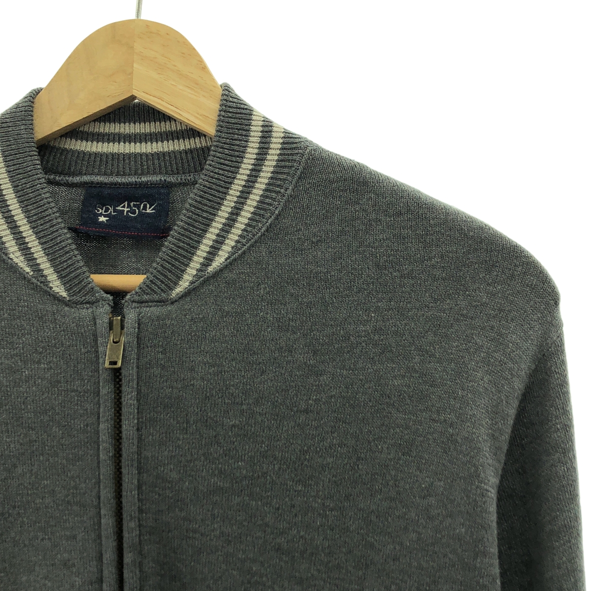 45r / フォーティファイブアール スムースの908ブルゾン / コットン ニット ジップアップ ジャケット