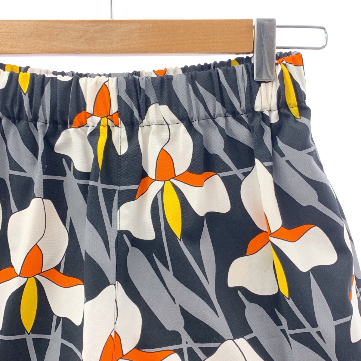 PRADA / プラダ コットン 総柄 ドローストリング ウエストゴム イージー ショートパンツ ショーツ