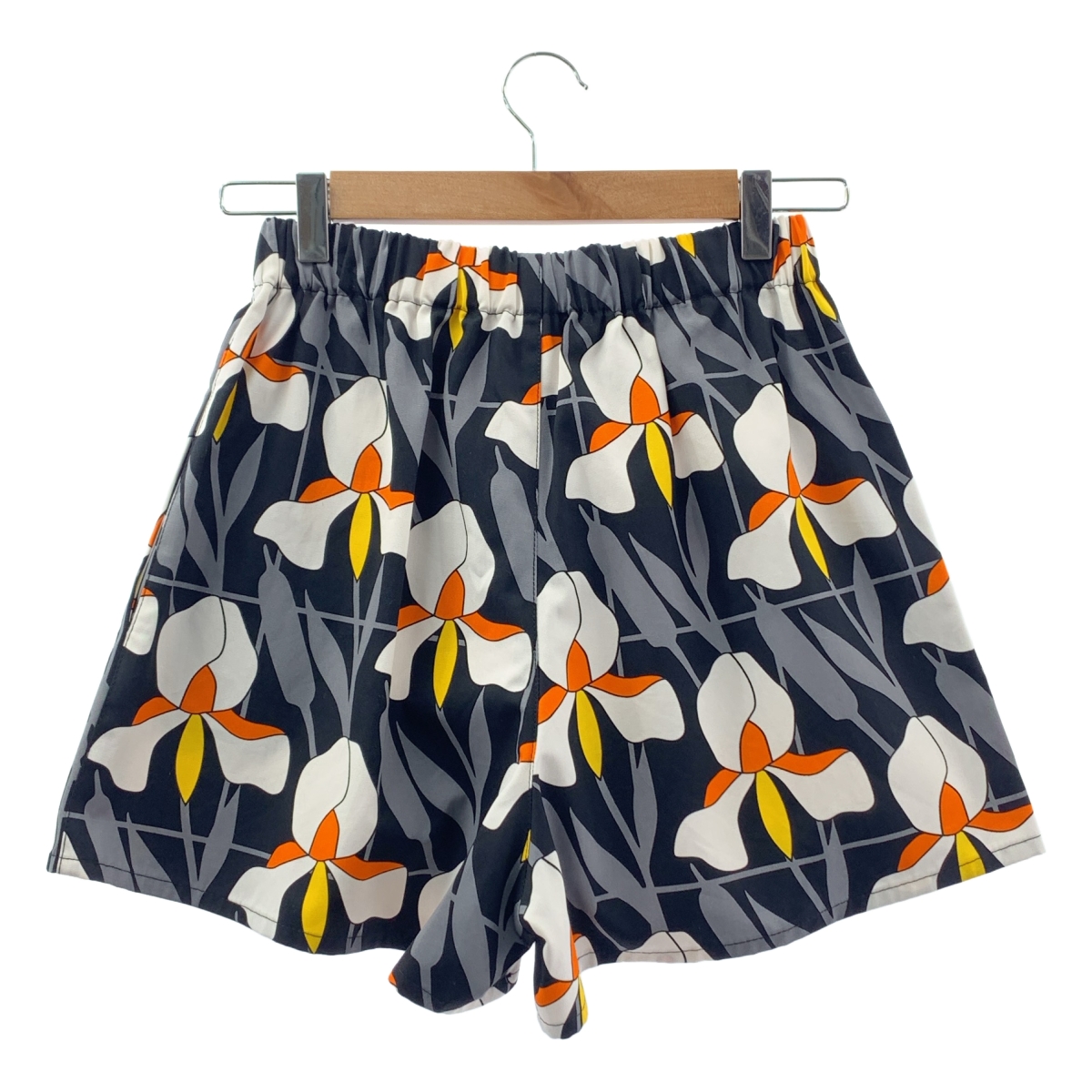 PRADA / プラダ コットン 総柄 ドローストリング ウエストゴム イージー ショートパンツ ショーツ