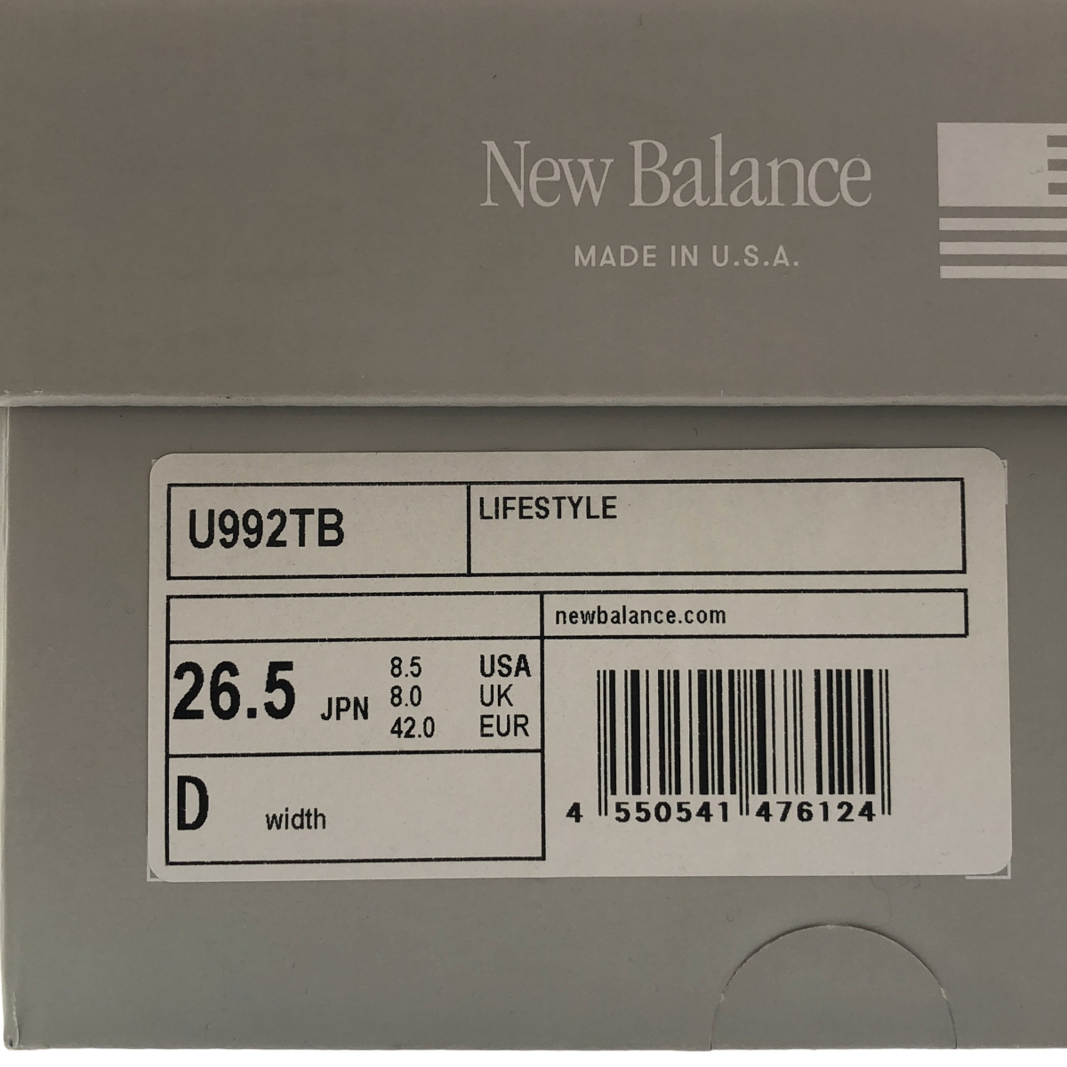 New Balance / ニューバランス 992 TRIPLE BLACK ローカット スニーカー