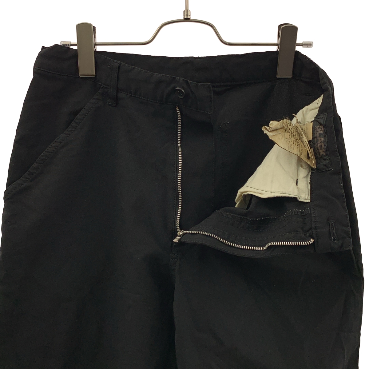 BLACK COMME des GARCONS / ブラックコムデギャルソン ポリエステル縮絨 クロップドパンツ