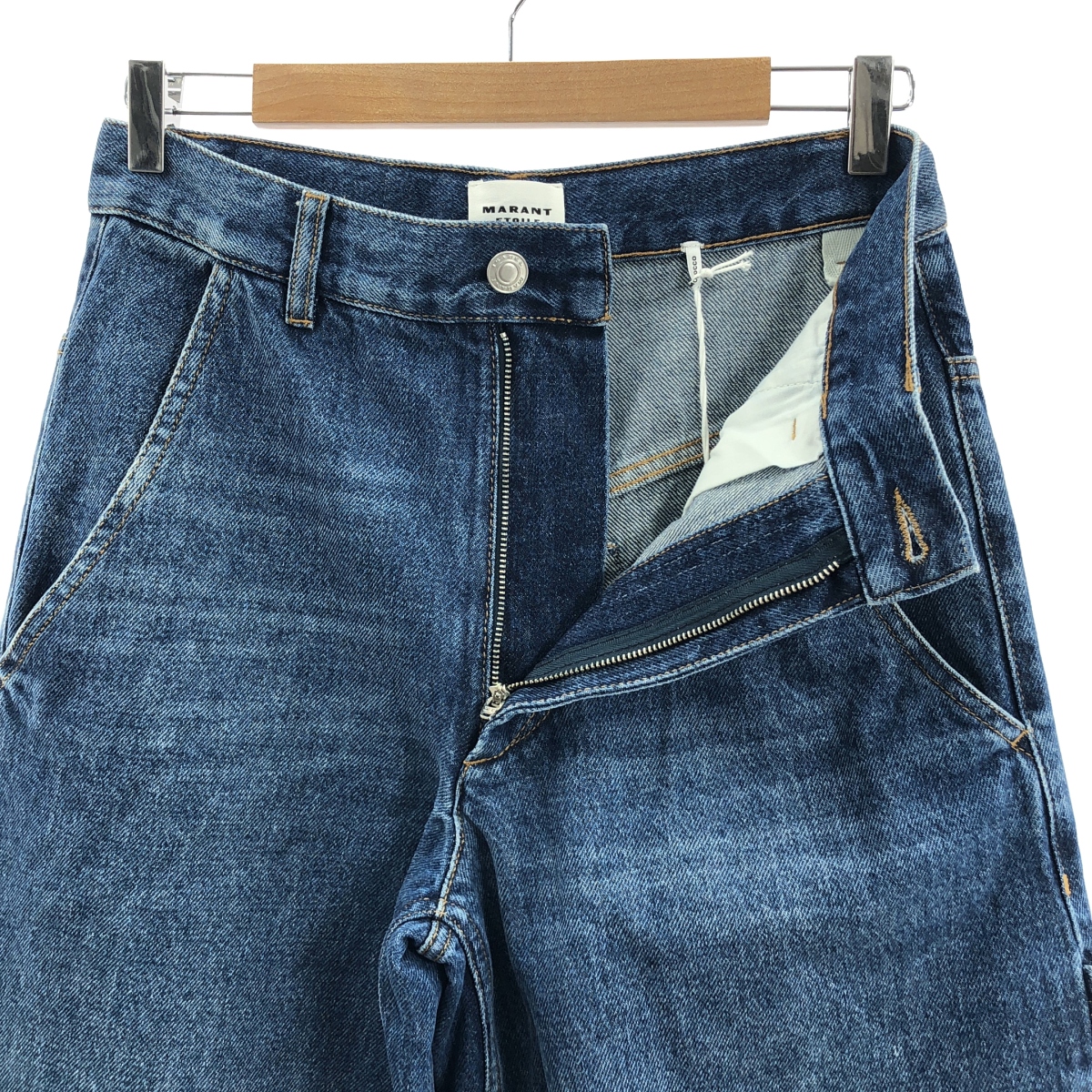 ISABEL MARANT ETOILE / イザベルマランエトワール SOLENE ウォッシュ加工 ワイド デニムパンツ