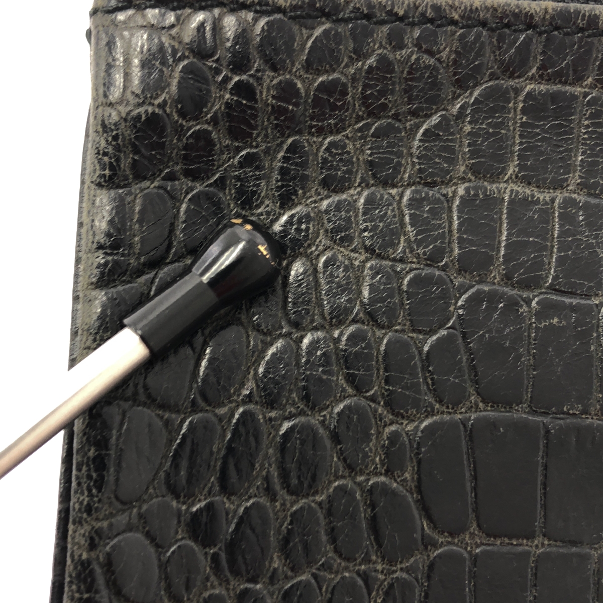 COMME des GARCONS / コムデギャルソン クロコ型押し ロゴ ジップ コインケース 財布 / ユニセックス