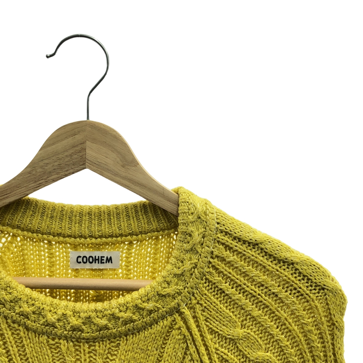 Coohem / コーヘン コットン 模様編み ケーブル ニット セーター