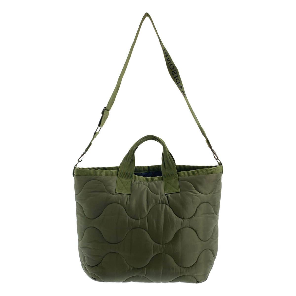 MADISON BLUE / マディソンブルー 2way ロゴショルダー付き ミリタリー キルティング ハンド トートバッグ