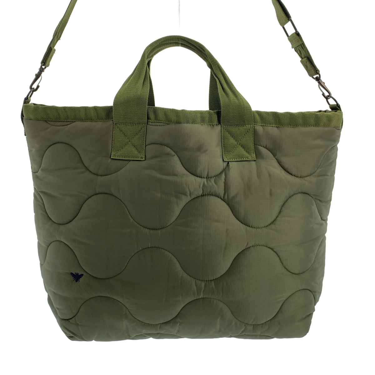 MADISON BLUE / マディソンブルー 2way ロゴショルダー付き ミリタリー キルティング ハンド トートバッグ