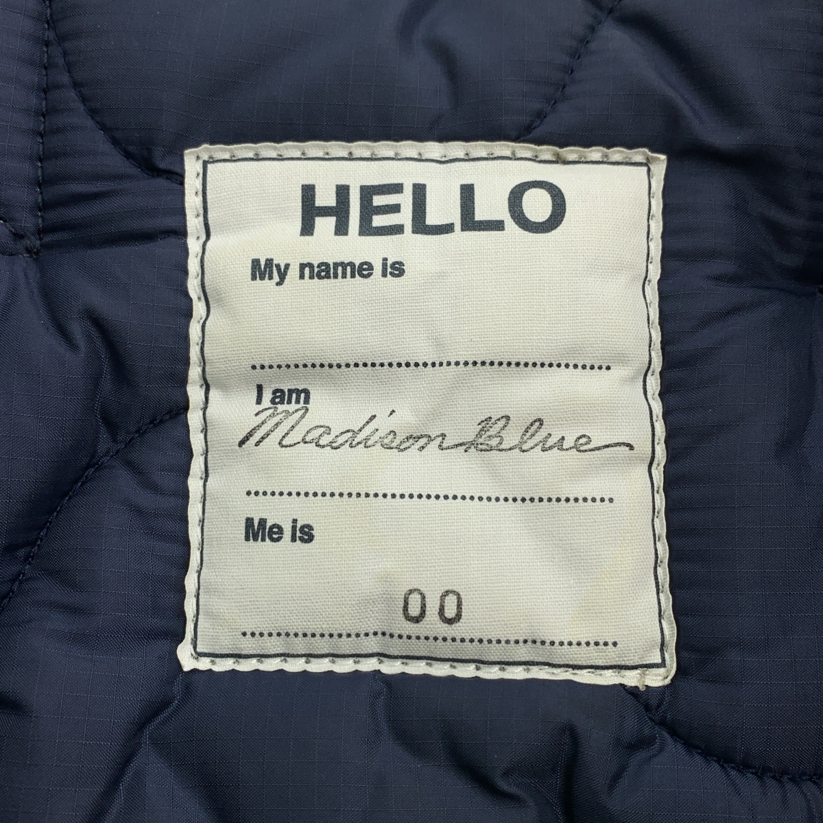 MADISON BLUE / マディソンブルー 2way ロゴショルダー付き ミリタリー キルティング ハンド トートバッグ