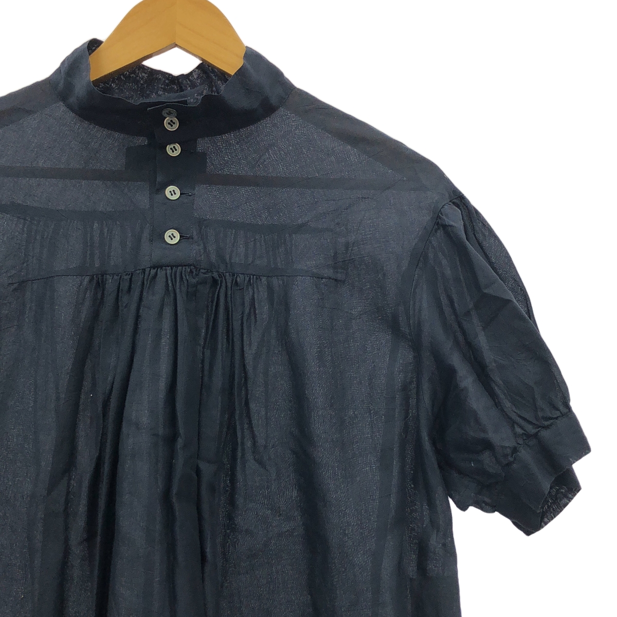 tricot COMME des GARCONS / トリココムデギャルソン コットン ギャザー シャツワンピース