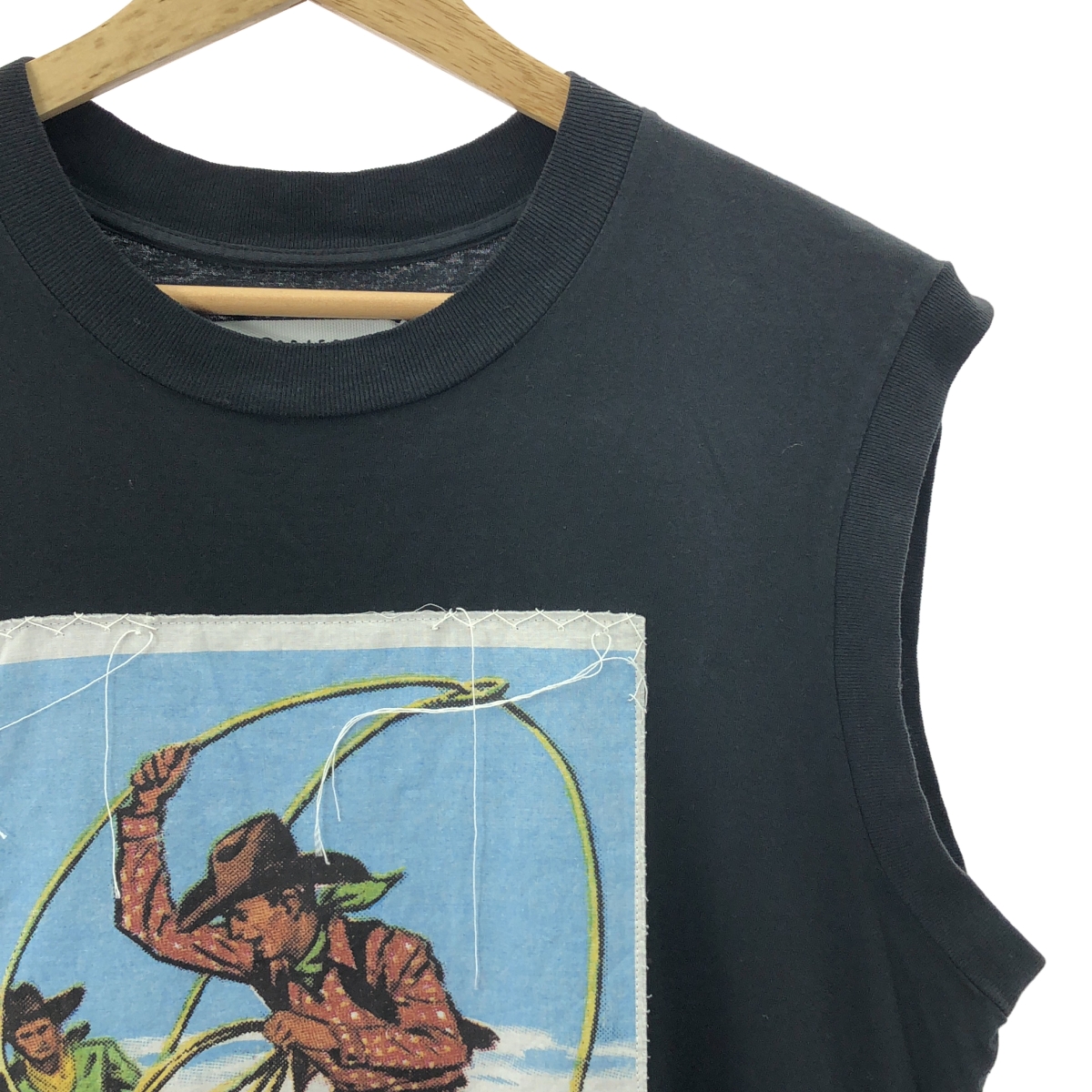Maison Margiela / メゾンマルジェラ カウボーイ パッチ スリーブレス オーバーシルエット Tシャツ カットソー